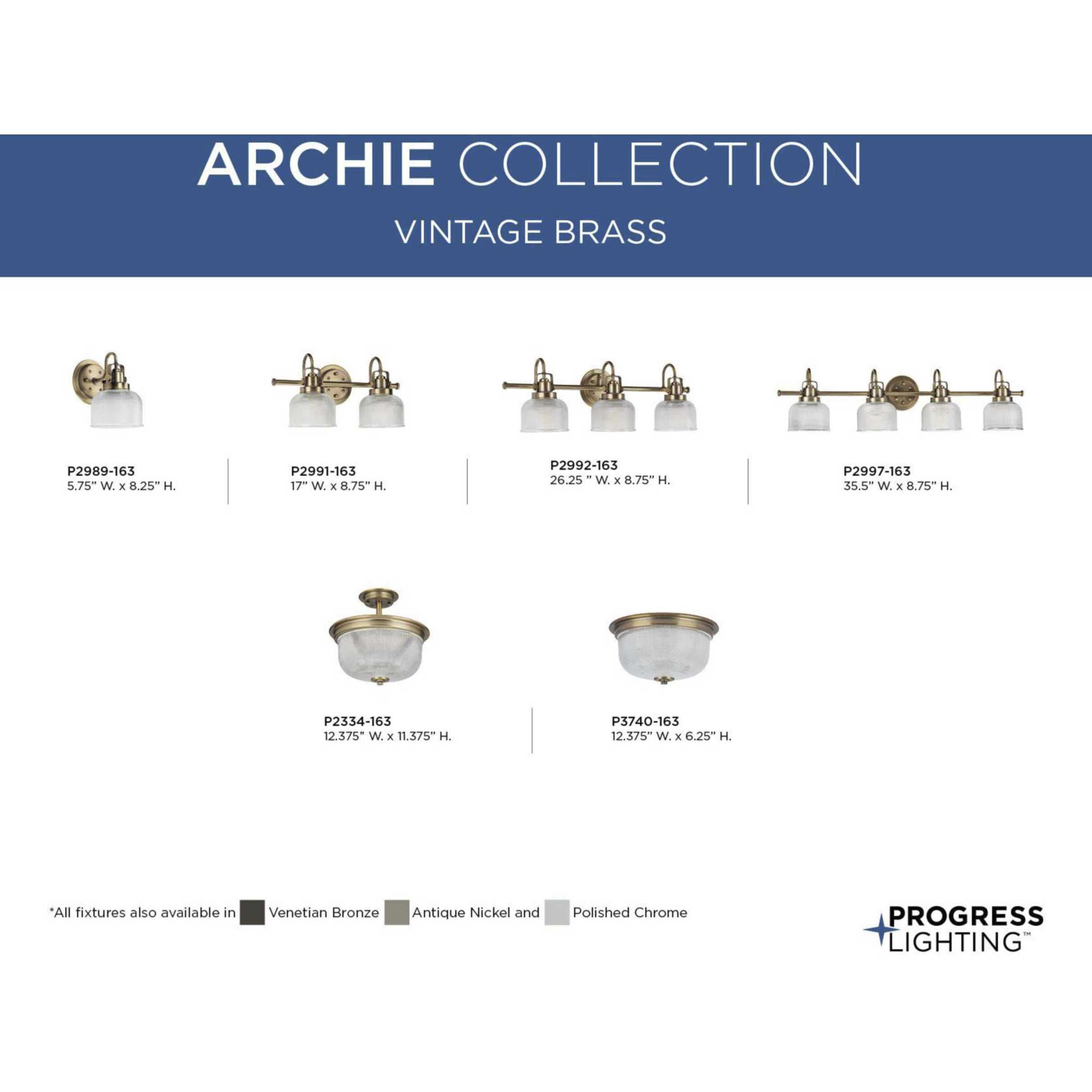 Archie 3 Light 26.25 inch Vintage Brass Bath Vanity Wall Light